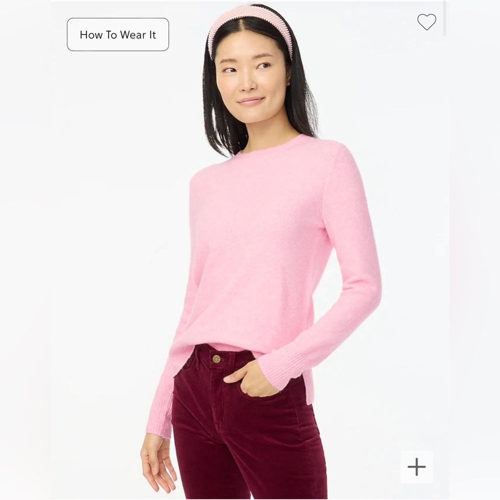 JCrew Crewneck sweater in extra-soft yarn /S/Heather Carnation